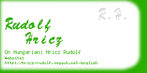 rudolf hricz business card